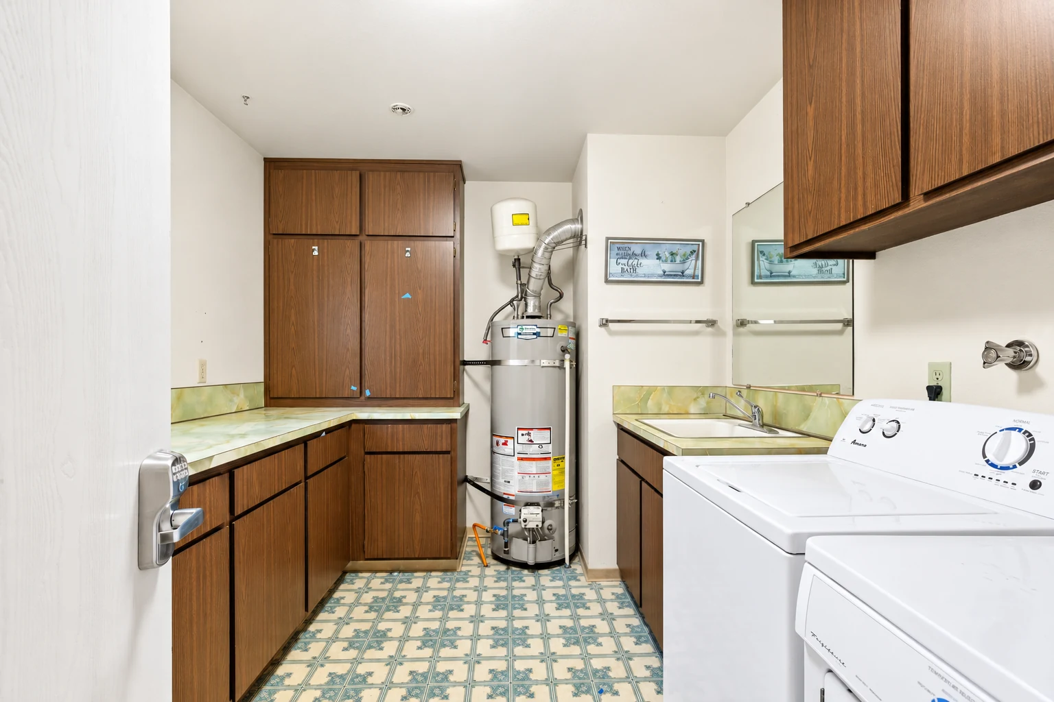 Laundry and utility room at Clarkston Care Home