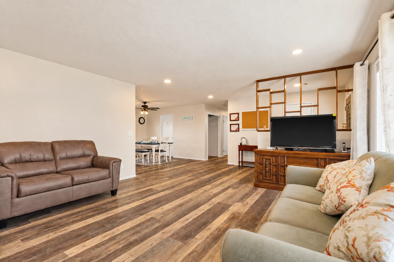 The lounge and adjoining rooms at Clarkston Care Home