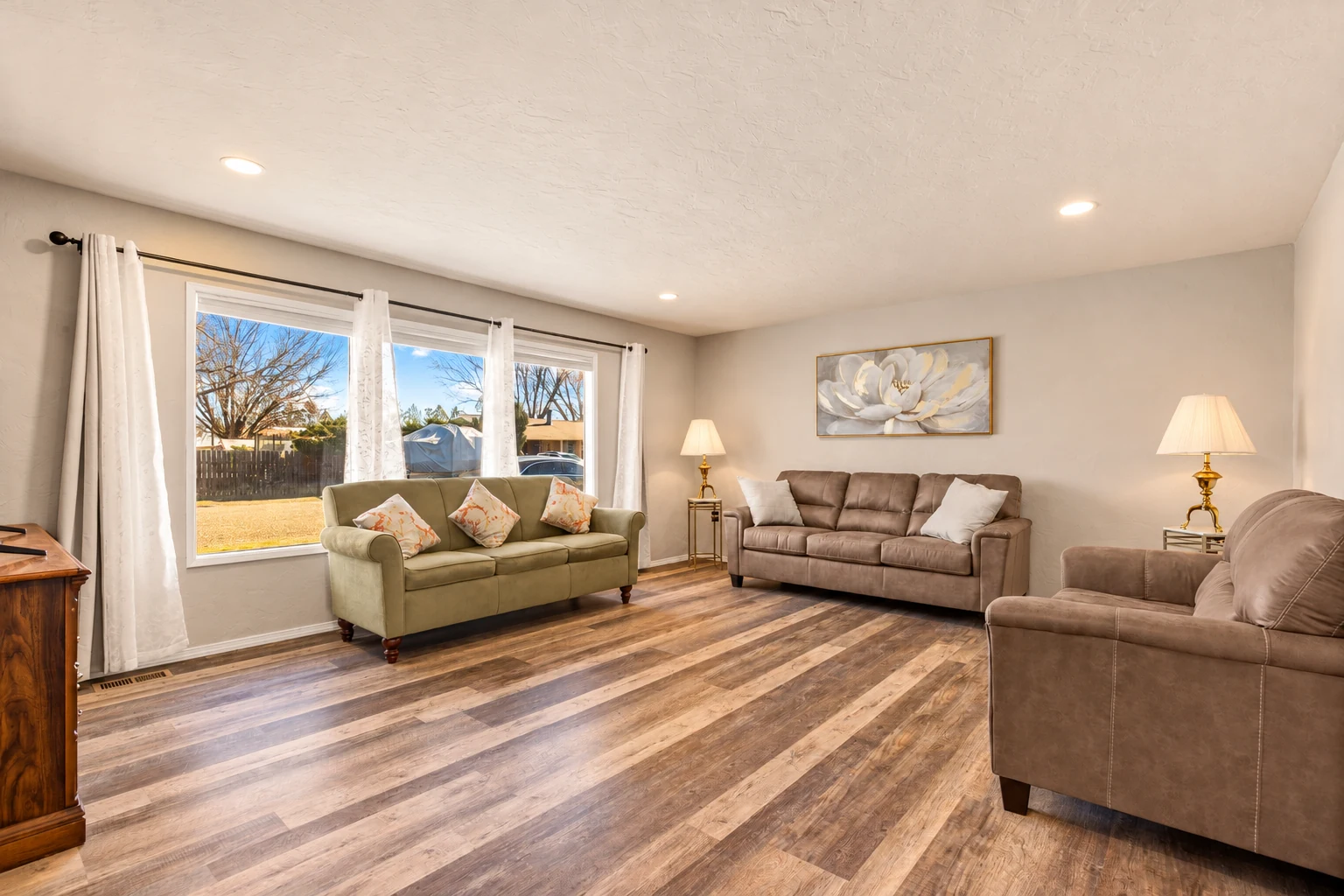 The comfortable lounge at Clarkston Care Home — enhanced photograph